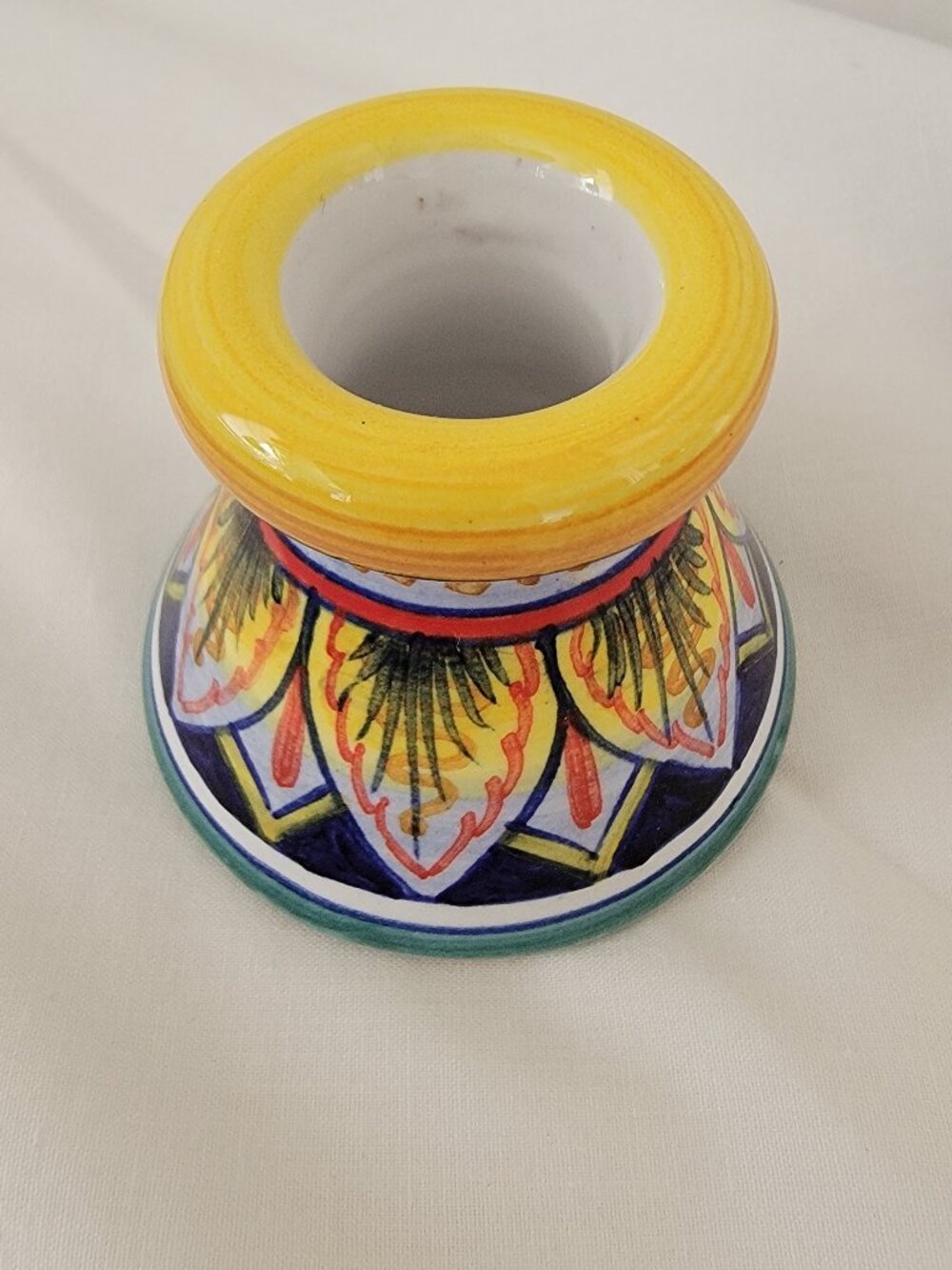 Vintage Deruta Pottery small Candlestick Italy